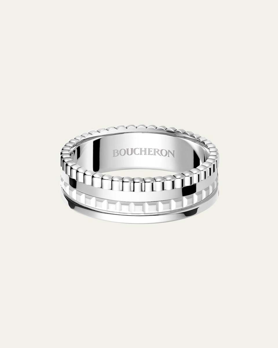 18K White Gold Quatre Double White Edition Small Ring